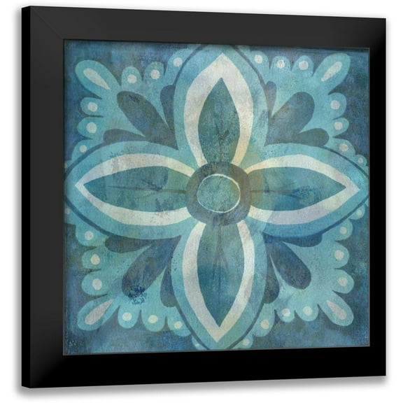 McCavitt, Naomi 12x12 Black Modern Framed Museum Art Print Titled - Patinaed Tile I
