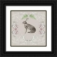 thumbnail image 1 of McCavitt, Naomi 12x12 Black Ornate Wood Framed with Double Matting Museum Art Print Titled - Hare and Antlers I, 1 of 4