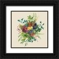 thumbnail image 1 of McCavitt, Naomi 12x12 Black Ornate Wood Framed with Double Matting Museum Art Print Titled - Watercolor Floral Spray III, 1 of 4