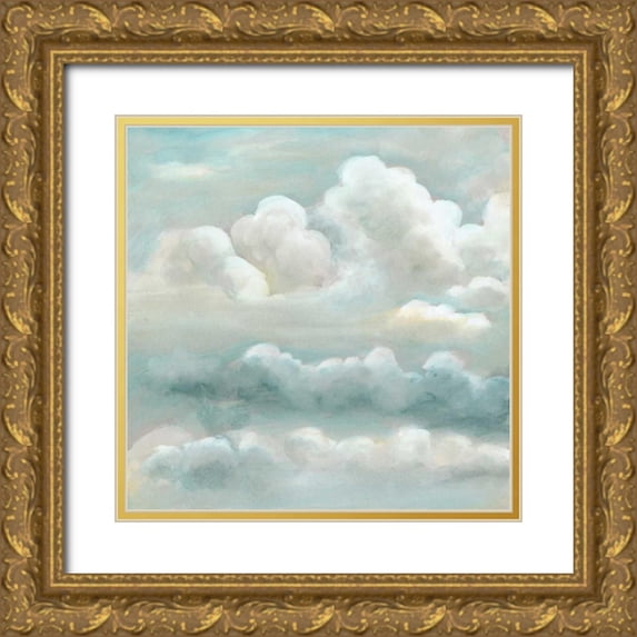 McCavitt, Naomi 12x12 Gold Ornate Wood Framed with Double Matting Museum Art Print Titled - Cloud Study II