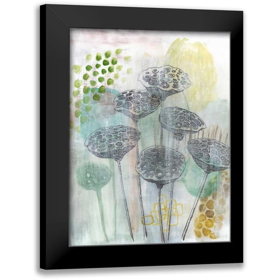 McCavitt, Naomi 12x14 Black Modern Framed Museum Art Print Titled - Seed Pod Composition I
