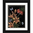 thumbnail image 1 of McCavitt, Naomi 12x14 Black Ornate Wood Framed with Double Matting Museum Art Print Titled - Dark Floral II, 1 of 4
