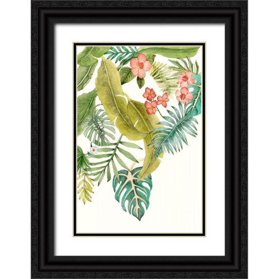 McCavitt, Naomi 13x18 Black Ornate Wood Framed with Double Matting Museum Art Print Titled - Soft Tropics II