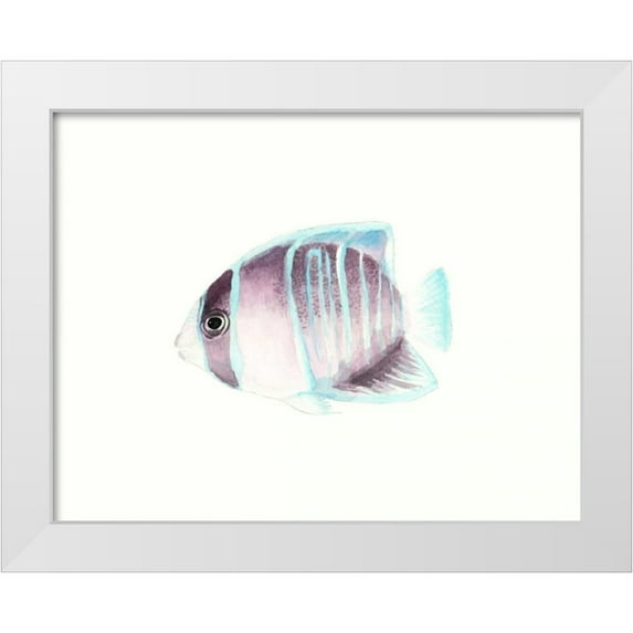 McCavitt, Naomi 14x12 White Modern Wood Framed Museum Art Print Titled - Watercolor Tropical Fish III