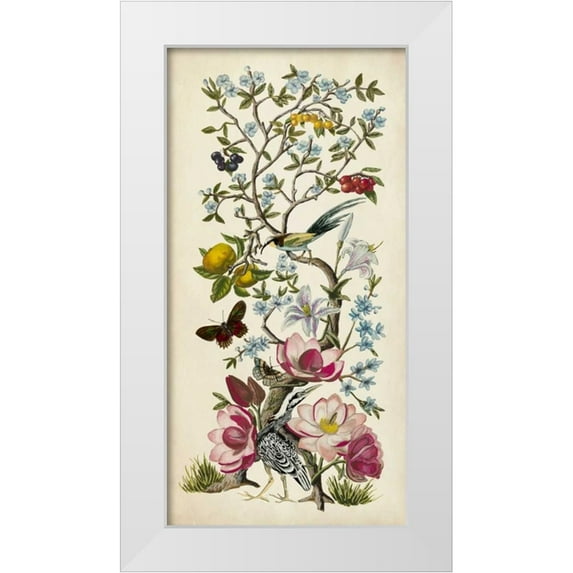 McCavitt, Naomi 14x24 White Modern Wood Framed Museum Art Print Titled - Chinoiserie Natura II