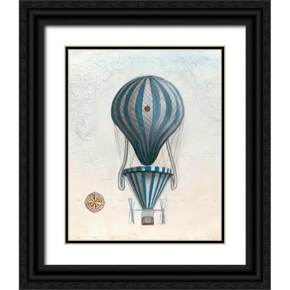 McCavitt, Naomi 15x18 Black Ornate Wood Framed with Double Matting Museum Art Print Titled - Vintage Hot Air Balloons IV