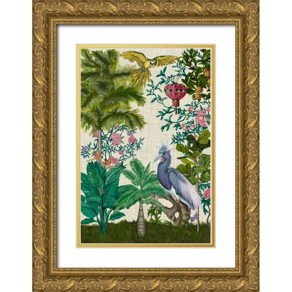 McCavitt, Naomi 17x24 Gold Ornate Wood Framed with Double Matting Museum Art Print Titled - Paradis Chinoiserie I