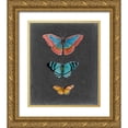 thumbnail image 1 of McCavitt, Naomi 20x23 Gold Ornate Wood Framed with Double Matting Museum Art Print Titled - Butterflies on Slate III, 1 of 4