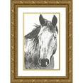 thumbnail image 1 of McCavitt, Naomi 22x32 Gold Ornate Wood Framed with Double Matting Museum Art Print Titled - Wildlife Snapshot- Horse I, 1 of 4