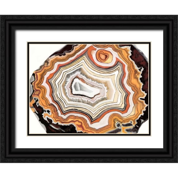 McCavitt, Naomi 24x19 Black Ornate Wood Framed with Double Matting Museum Art Print Titled - Agate Studies IV