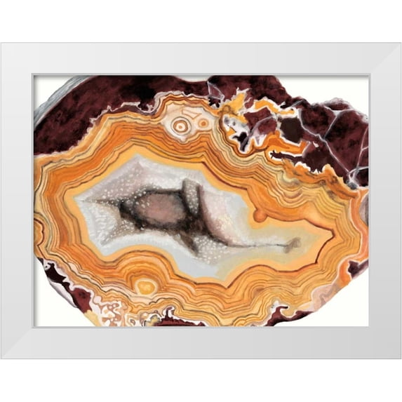 McCavitt, Naomi 24x19 White Modern Wood Framed Museum Art Print Titled - Agate Studies III