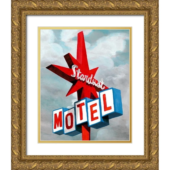 McCavitt, Naomi 26x32 Gold Ornate Wood Framed with Double Matting Museum Art Print Titled - American Roadside VI