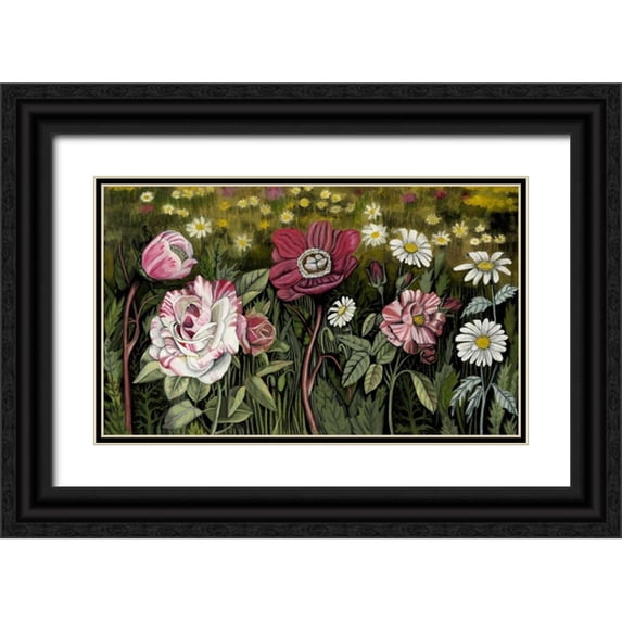 McCavitt, Naomi 32x21 Black Ornate Wood Framed with Double Matting Museum Art Print Titled - Vintage Garden I