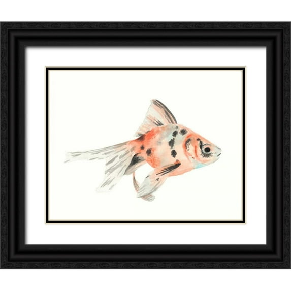McCavitt, Naomi 32x26 Black Ornate Wood Framed with Double Matting Museum Art Print Titled - Watercolor Tropical Fish I