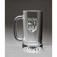 thumbnail image 1 of McClain Irish Coat of Arms Glass Beer Mug (Sand Etched), 1 of 1