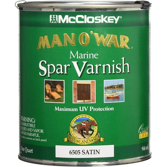 McCloskey Man O War Marine Spar Varnish Wood Finishes, 1 qt