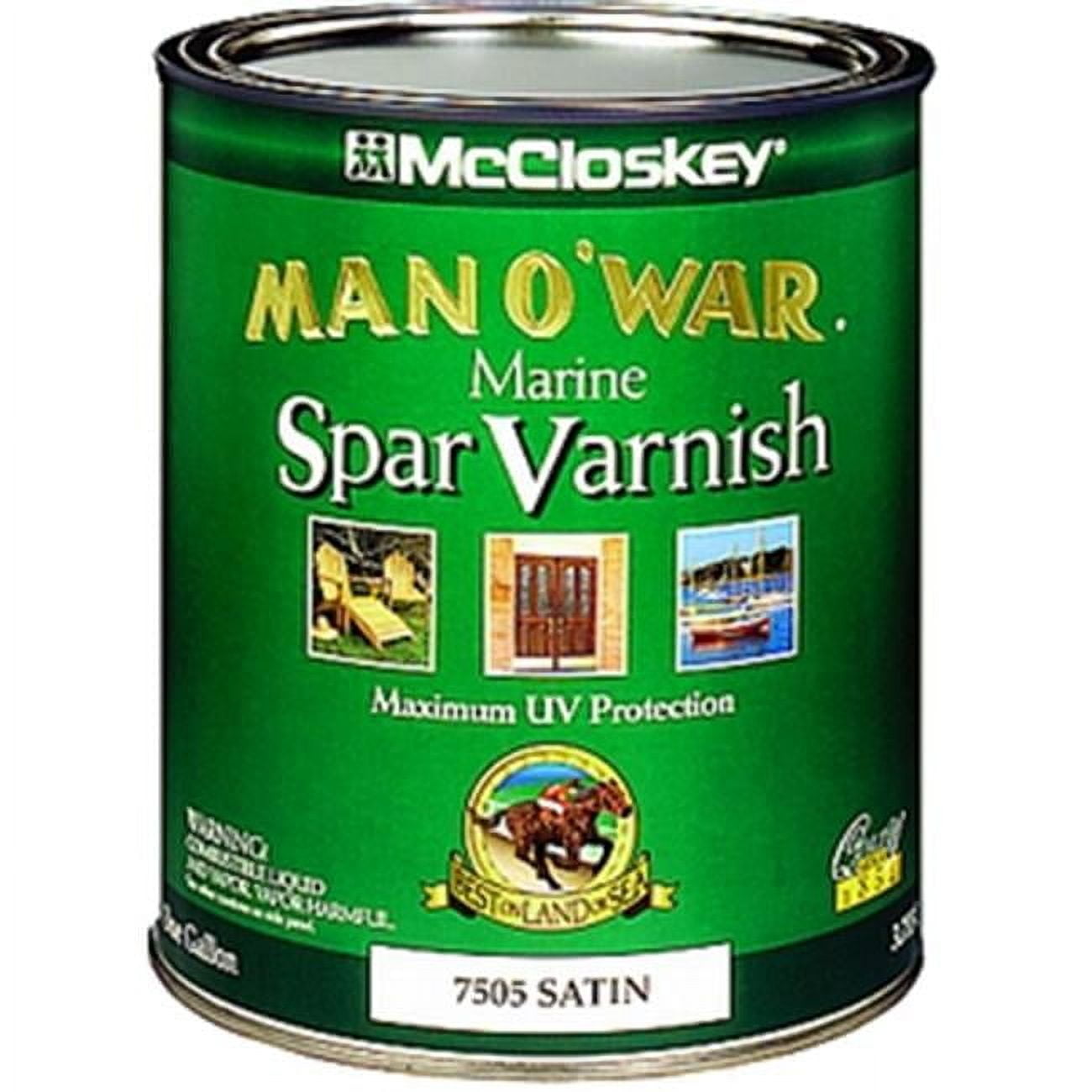 McCloskey Man O' War Satin Clear Marine Spar Varnish 1 gal