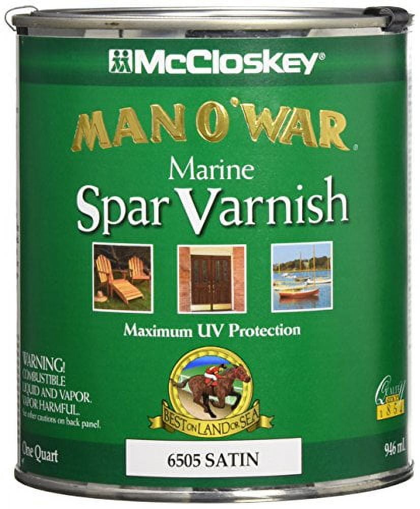 McCloskey Man O' War Satin Clear Marine Spar Varnish 1 qt
