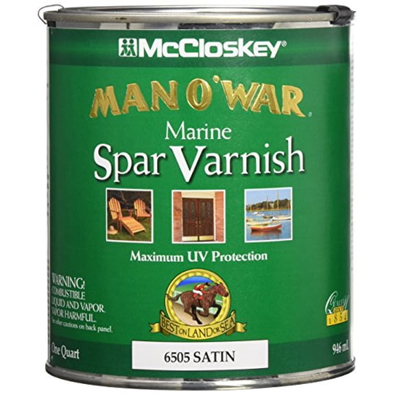 6505-05 Man O' War Spar Varnish, Satin, 1-Qt. - Quantity 1