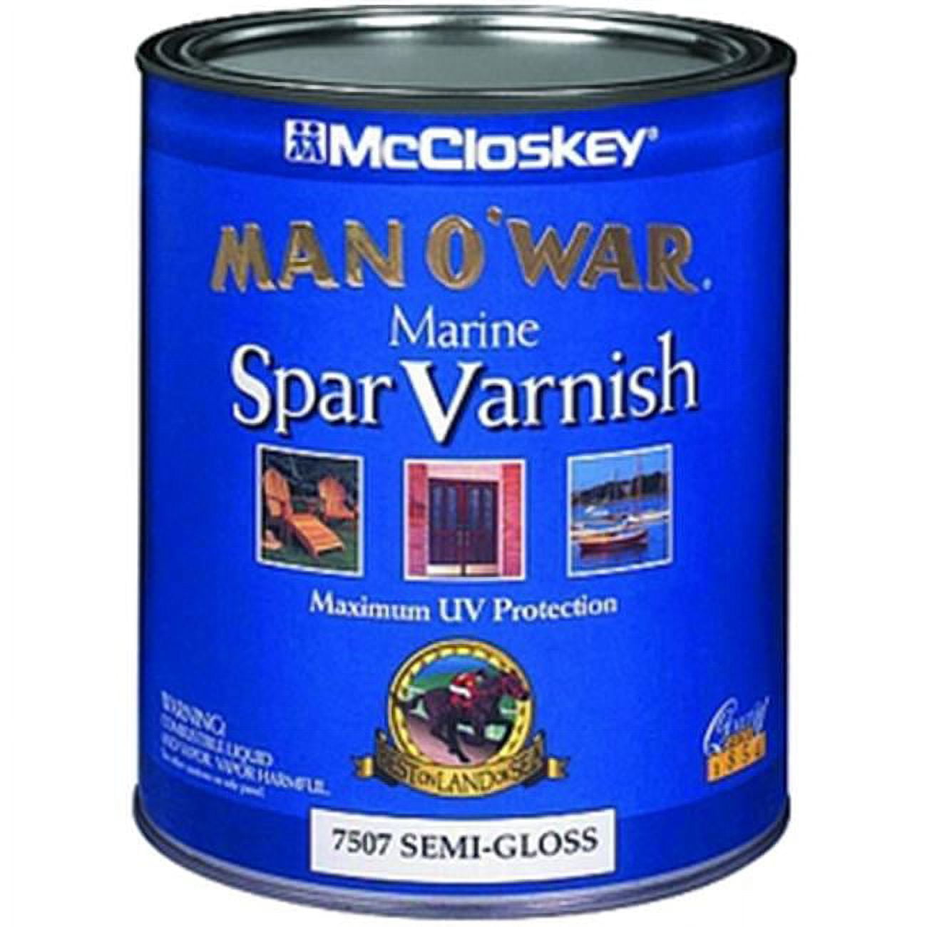 McCloskey Man O' War SemiGloss Clear Marine Spar Varnish 1 qt