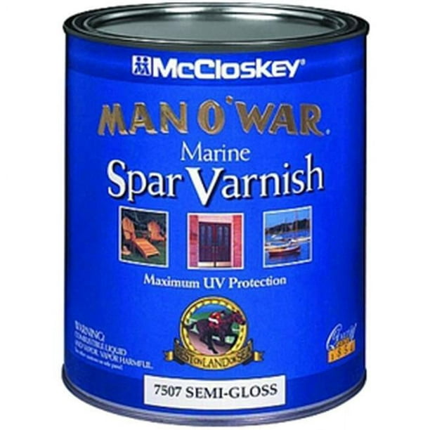 McCloskey Man O' War SemiGloss Clear Marine Spar Varnish 1 qt