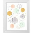 thumbnail image 1 of McClure, Gabrielle 19x24 White Modern Wood Framed Museum Art Print Titled - Hex Scatter II, 1 of 4