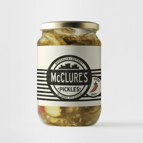 McClure's Spicy Dill Chip Cut Pickle Slices, 16 fl oz Jar