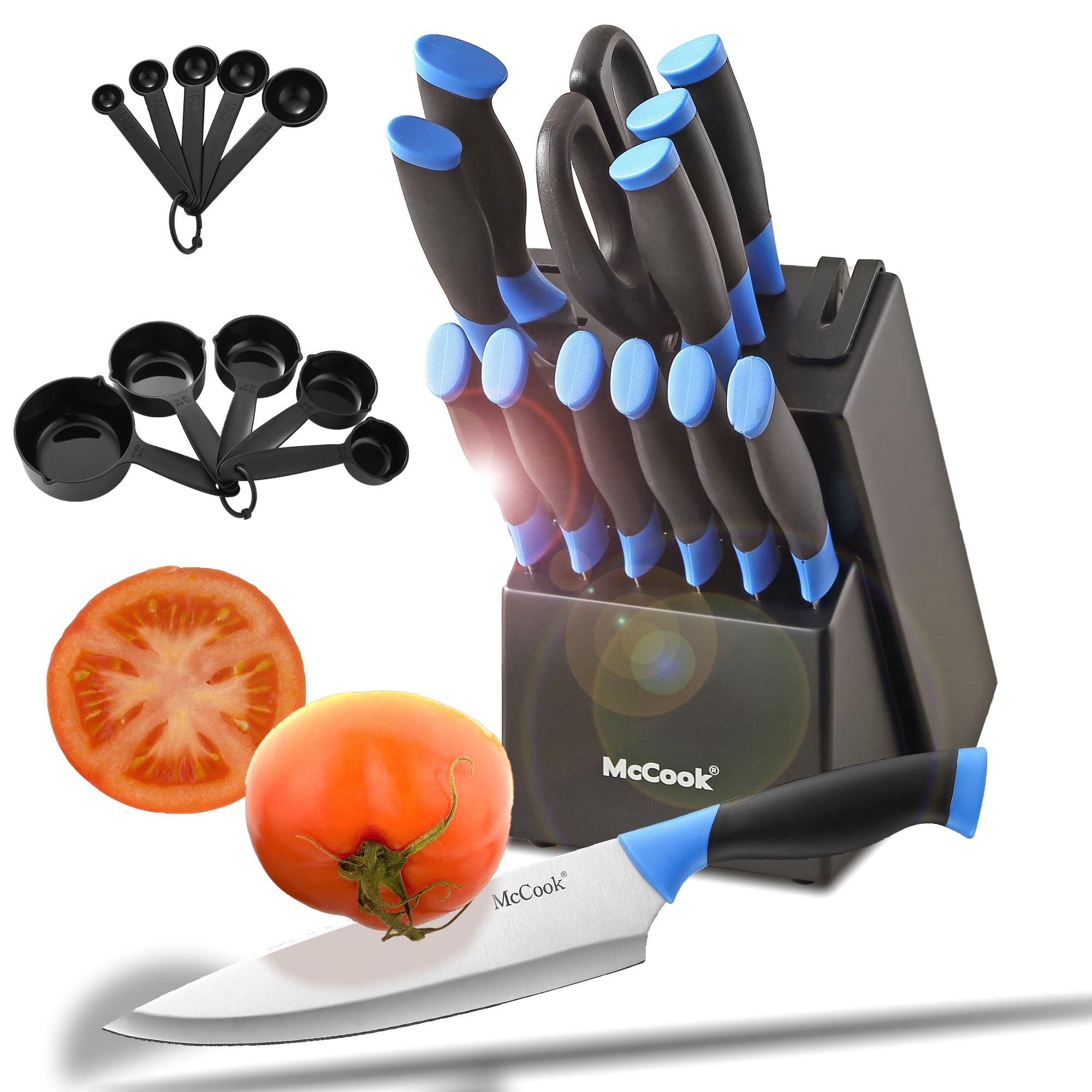 McCook Knife Set For Home, 24PCS Ultra- Sharp Cutl