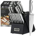 McCook MC69B Knife Sets,20 Pieces German Stainless Kitchen Knife Set