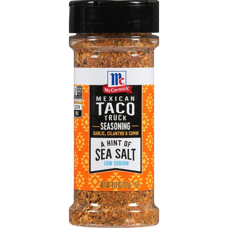 https://i5.walmartimages.com/seo/McCormick-A-Hint-of-Sea-Salt-Mexican-Taco-Truck-Seasoning-4-27-oz-Mixed-Spices-Seasonings_8afd4807-8d40-4c18-b301-96b35e14a74b.d7e2f37638863abbee36d07c563de193.jpeg?odnHeight=768&odnWidth=768&odnBg=FFFFFF