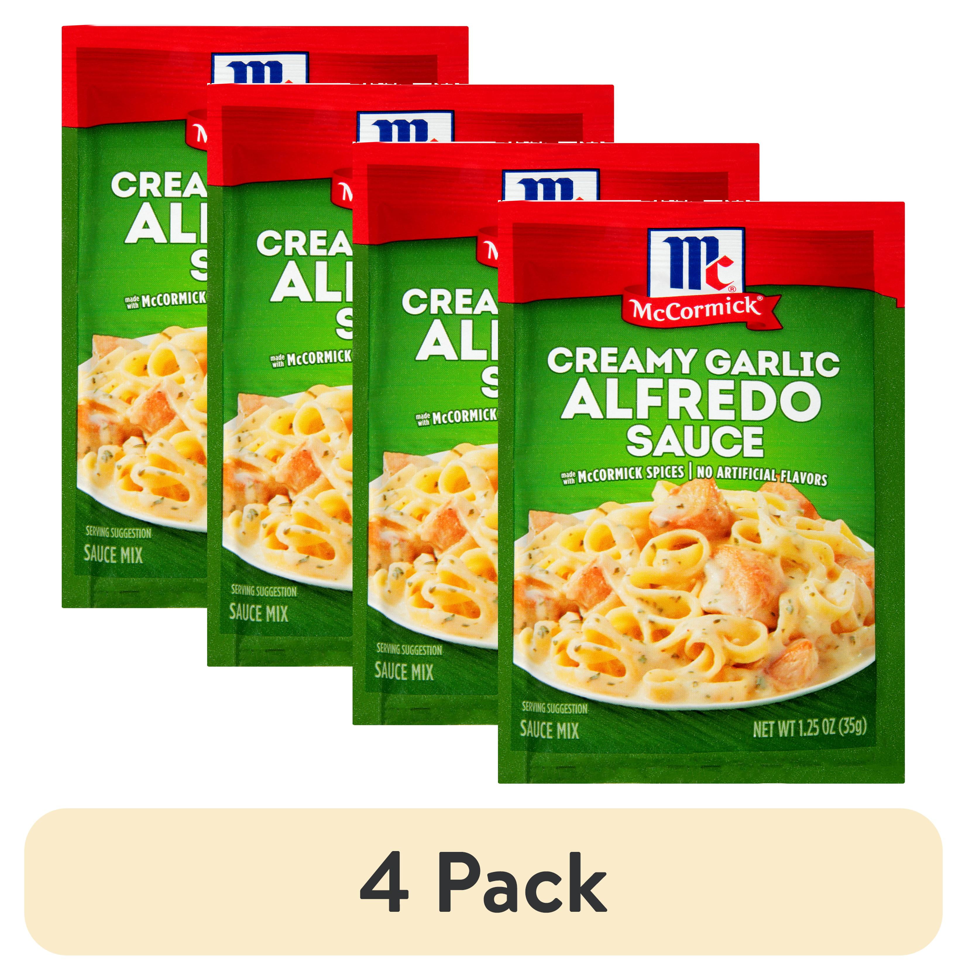 (4 pack) McCormick Alfredo Sauce Mix Creamy Garlic, 1.25 oz Pasta