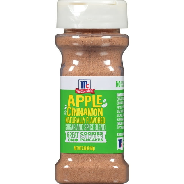 McCormick Apple Cinnamon Naturally Flavored Sugar And Spice Blend, 2.18 oz