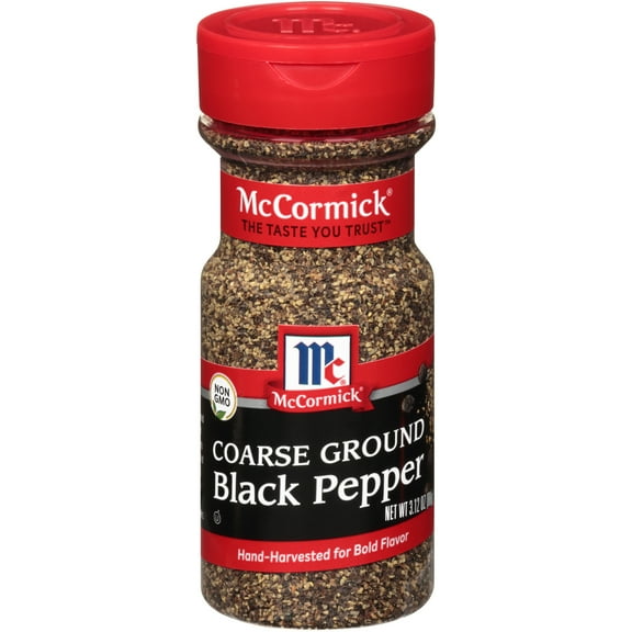 McCormick Black Pepper - Coarse Ground (Pack of 3)