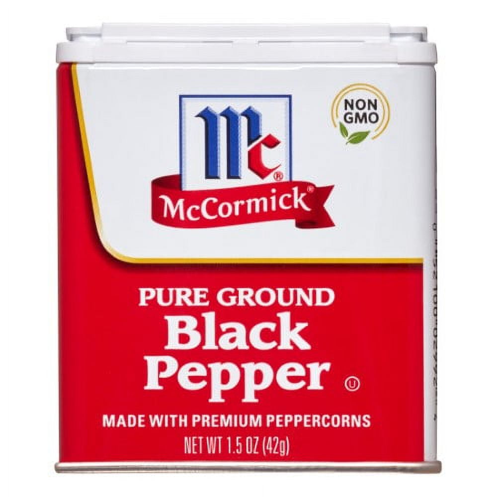 McCormick Black Pepper - Pure Ground (Pack of 6)