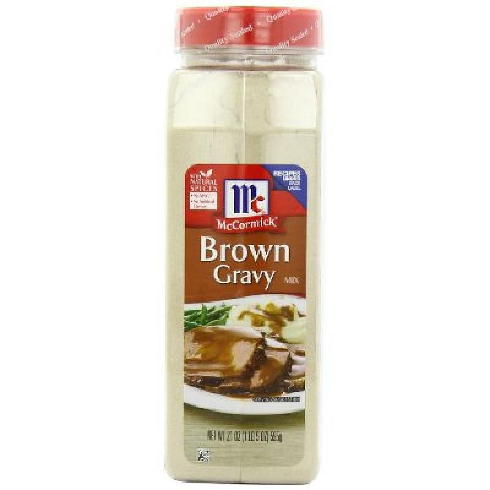 Mccormick Brown Gravy Mix 21 Oz No Msg Natural Spices Ideal For