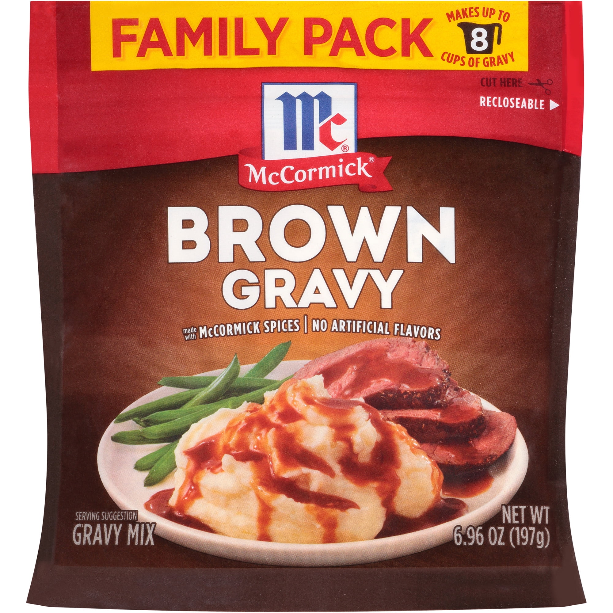 McCormick Brown Gravy Mix Family Pack, 6.96 oz Gravies