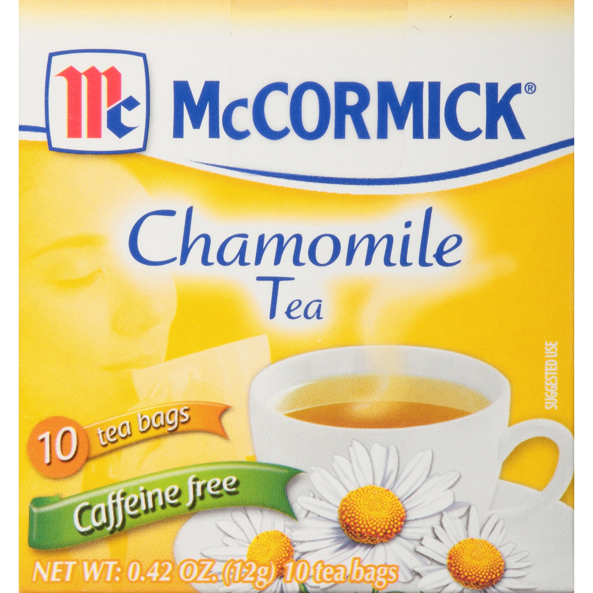 McCormick Caffeine Free, Chamomile, Tea Bags, 0.42 oz, 10 Count