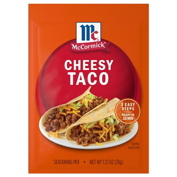 McCormick Cheesy Taco Seasoning Mix, 1.12 oz Packet