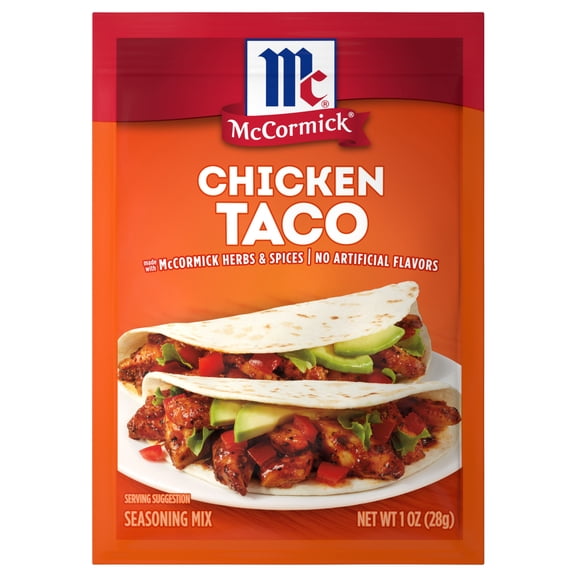 McCormick Chicken Taco Seasoning Mix, 1.0 oz Packet