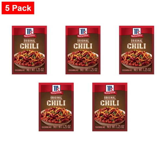 McCormick Chili Seasoning Mix 1.250 oz - 5 Pack