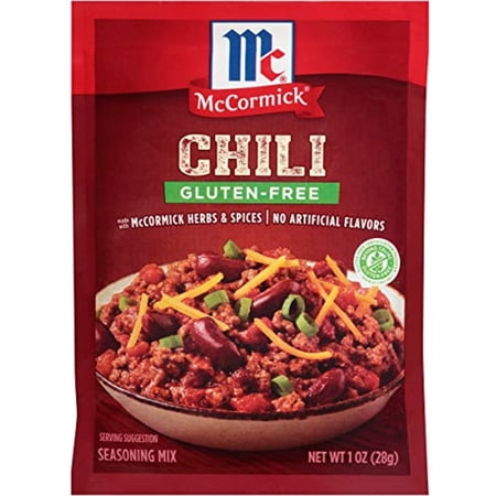 McCormick Chili Seasoning Mix, Gluten Free, 1 Ounce Pouch (Pack of 12)
