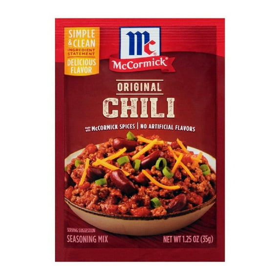 McCormick Classic Chili Seasoning Mix Packet, 1.25 oz, 2 Pack