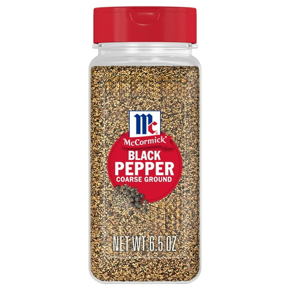 McCormick Pepper Black Coarse Ground, 6.5 oz Bottle