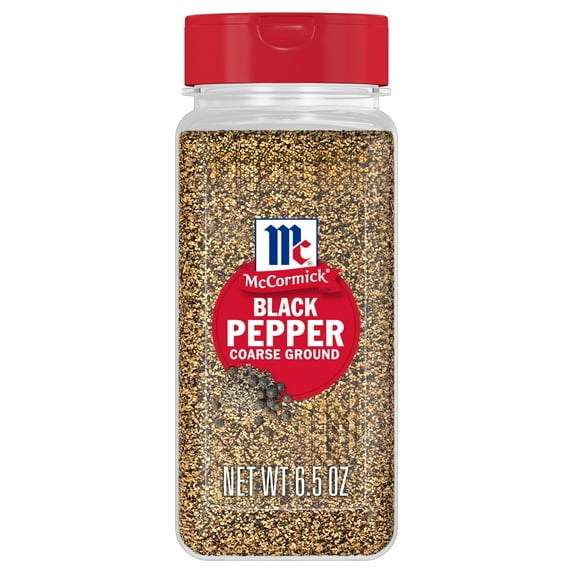 McCormick Pepper Black Coarse Ground, 6.5 oz Bottle