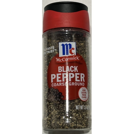 McCormick Coarse Ground Black Pepper, Pack of 2, Sharp Earthy Flavor ...