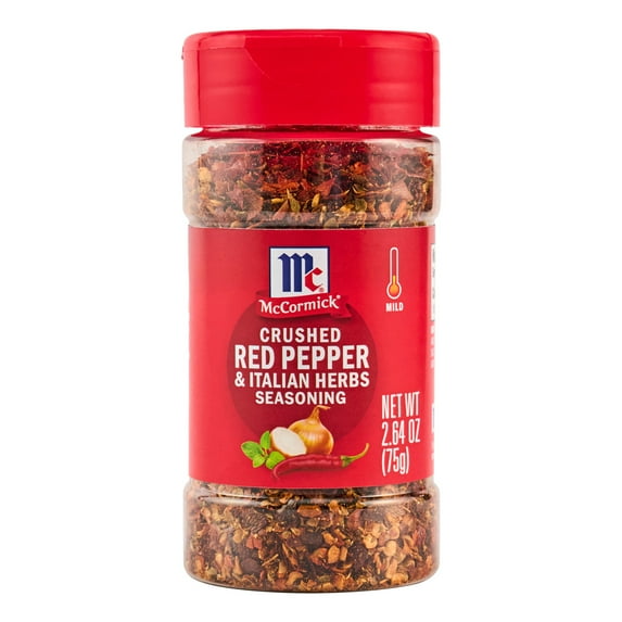 McCormick Crushed Red Pepper & Italian Herb Seasoning, 2.64 oz Bottle