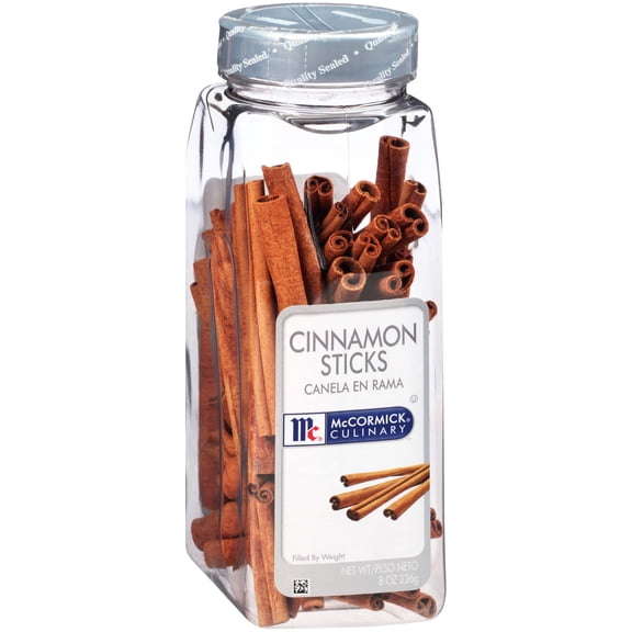 McCormick Culinary Cinnamon Sticks, 8 oz - One 8 Ounce Container of Whole Cinnamon Sticks Perfect for Warm Beverages, Mulled Wine, and Dessert Garnishes