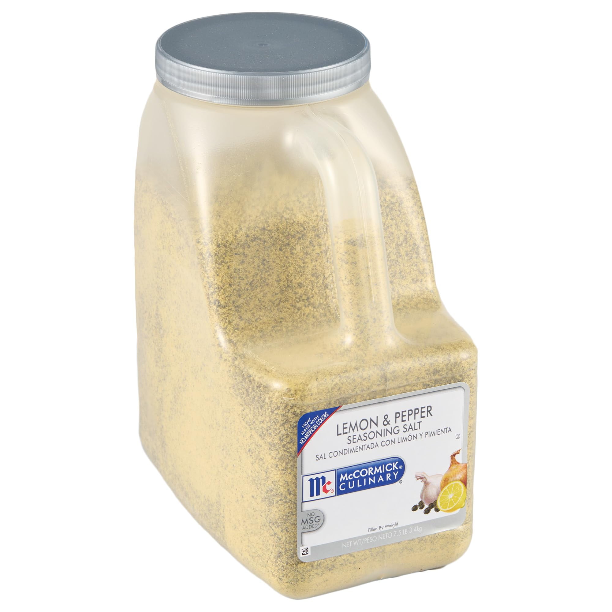 McCormick Culinary Lemon & Pepper Seasoning AIS1Salt, 7.5 lb - 7.5 Pound Container of Bulk Lemon Pepper Seasoning, Perfect for Asparagus, Broccoli, Brussels Sprouts, Seafood and Poultry Dishes