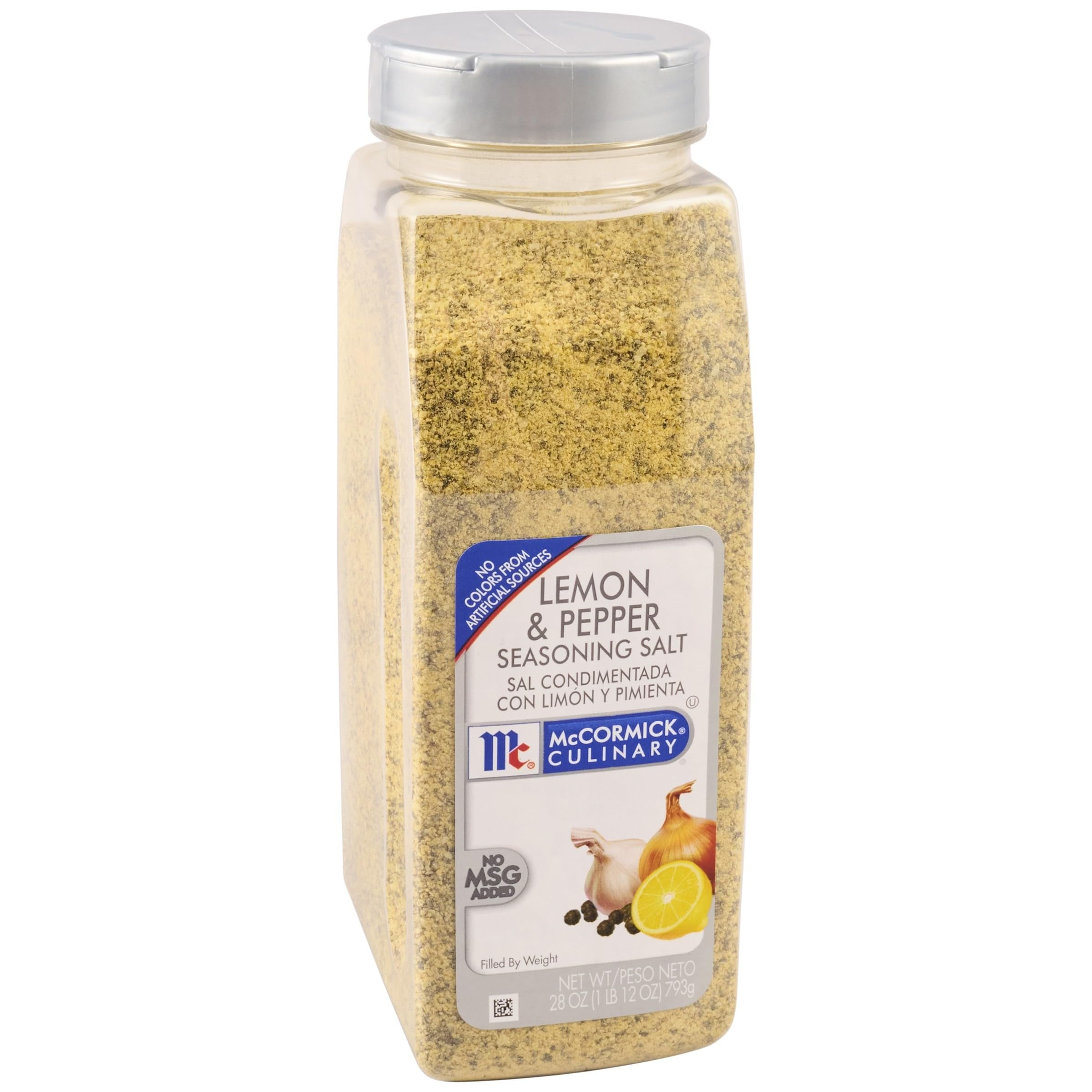 McCormick Culinary Lemon & Pepper Seasoning Salt, 28 oz - One 28 Ounce Container Lemon Pepper Seasoning, Perfect for Asparagus, Broccoli, Brussels Sprouts, Seafood and Poultry DishesZAZK-523