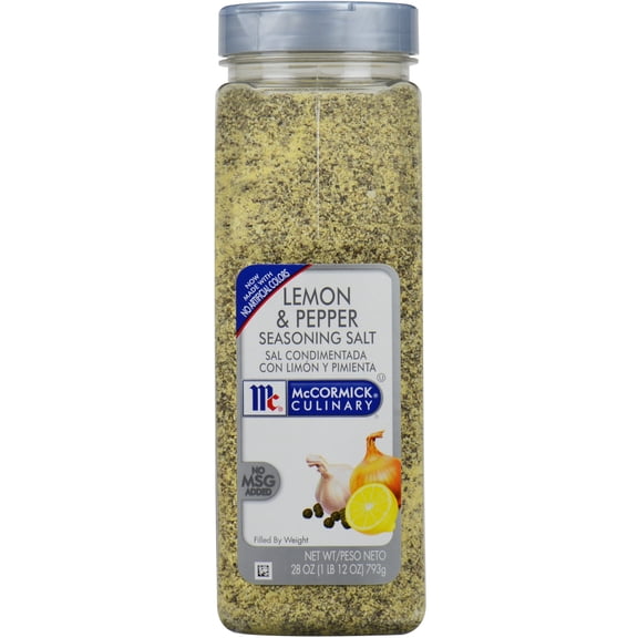 McCormick Culinary Kosher Lemon & Pepper Seasoning Salt, 28.0 oz Bottle